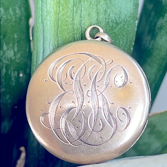 10k Gold Monogrammed Locket Pendant
